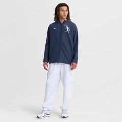 Tampa Bay Rays Authentic Collection Raglan Therma-FIT Full-Zip Hooded Jacket Navy