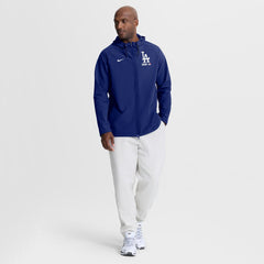 Los Angeles Dodgers Authentic Collection Raglan Therma-FIT Full-Zip Hooded Jacket Royal