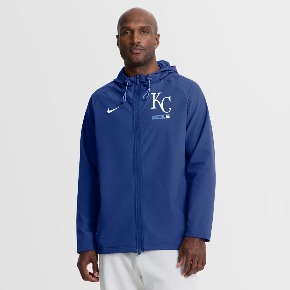 Kansas City Royals Authentic Collection Raglan Therma-FIT Full-Zip Hooded Jacket Royal