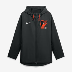 Baltimore Orioles Authentic Collection Raglan Therma-FIT Full-Zip Hooded Jacket Black