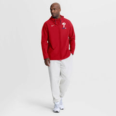 Philadelphia Phillies Authentic Collection Raglan Therma-FIT Full-Zip Hooded Jacket Red