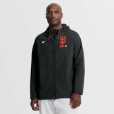 San Francisco Giants Authentic Collection Raglan Therma-FIT Full-Zip Hooded Jacket Black