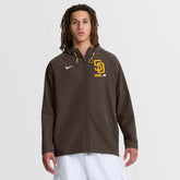 San Diego Padres Authentic Collection Raglan Therma-FIT Full-Zip Hooded Jacket Brown