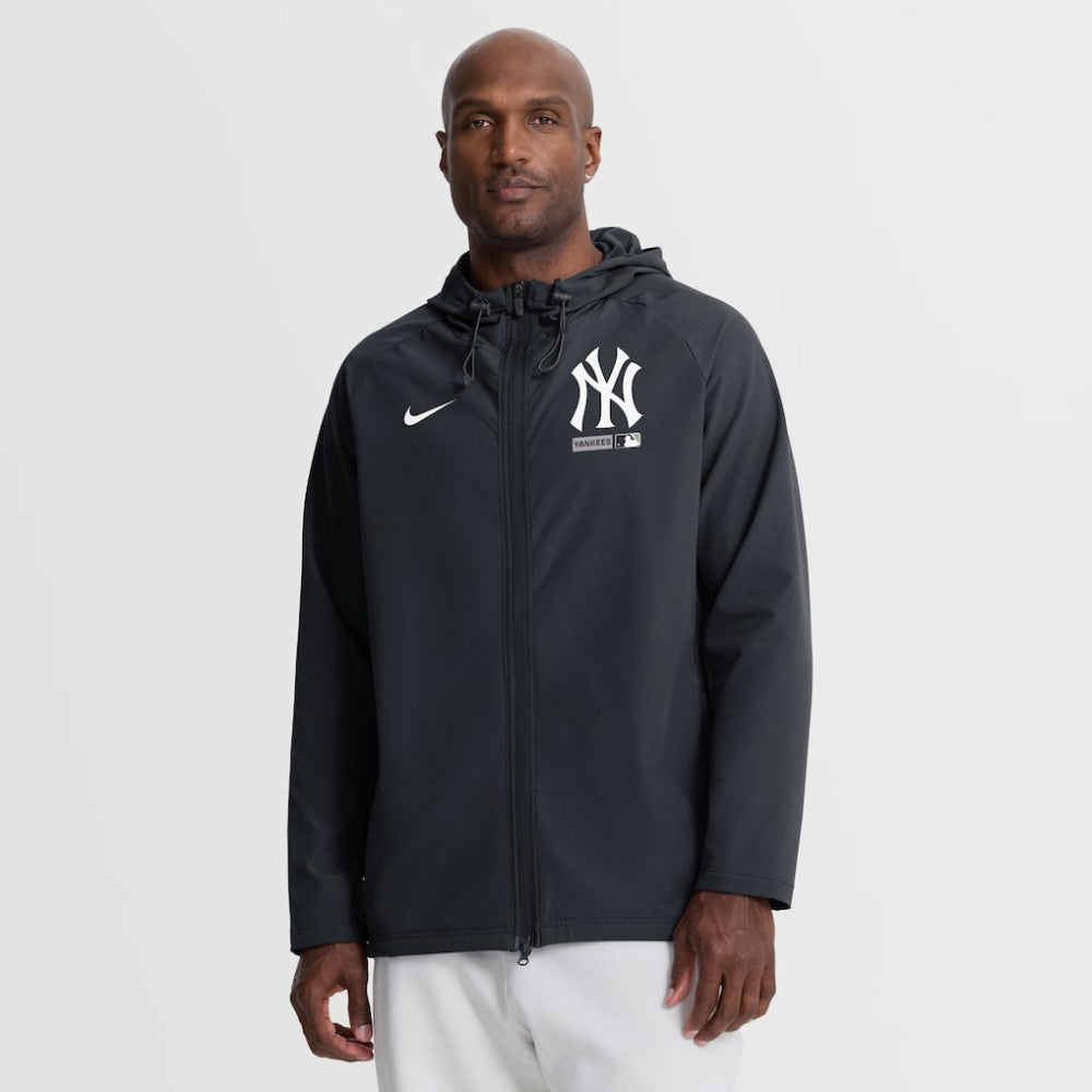 New York Yankees Authentic Collection Raglan Therma-FIT Full-Zip Hooded Jacket Navy
