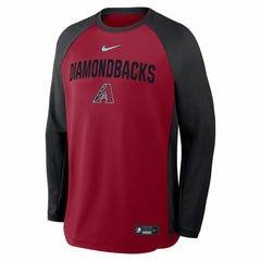 Arizona Diamondbacks Authentic Collection Raglan Dri-FIT Sweatshirt Red