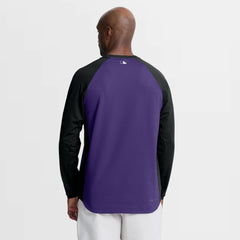 Colorado Rockies Authentic Collection Raglan Dri-FIT Sweatshirt Purple