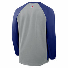 Los Angeles Dodgers Authentic Collection Raglan Dri-FIT Sweatshirt Heather Charcoal