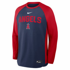 Los Angeles Angels Authentic Collection Raglan Dri-FIT Sweatshirt Navy