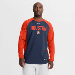 Houston Astros Authentic Collection Raglan Dri-FIT Sweatshirt Navy