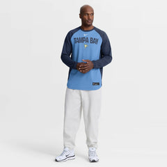 Tampa Bay Rays Authentic Collection Raglan Dri-FIT Sweatshirt Light Blue