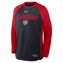 Washington Nationals Authentic Collection Raglan Dri-FIT Sweatshirt Navy