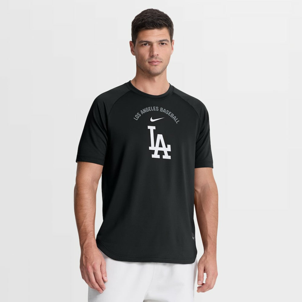 Los Angeles Dodgers Authentic Collection Batting Practice Pre-Game Raglan Dri-FIT Top Black