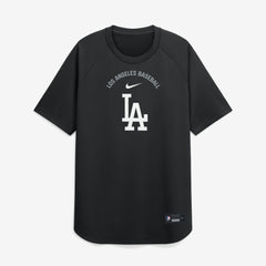 Los Angeles Dodgers Authentic Collection Batting Practice Pre-Game Raglan Dri-FIT Top Black