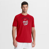Washington Nationals Authentic Collection Batting Practice Pre-Game Raglan Dri-FIT Top Red