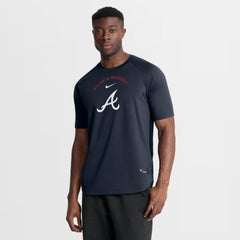 Atlanta Braves Authentic Collection Batting Practice Pre-Game Raglan Dri-FIT Top Blue