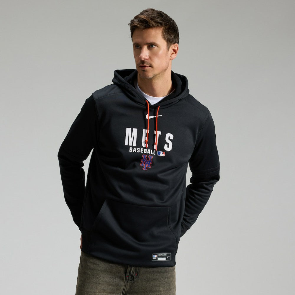 New York Mets Authentic Collection Therma-FIT Hoodie Black