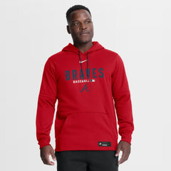Atlanta Braves Authentic Collection Therma-FIT Hoodie Red