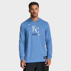 Kansas City Royals Authentic Collection Dri-FIT Long Sleeve Hooded T-Shirt Light Blue