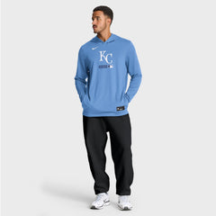 Kansas City Royals Authentic Collection Dri-FIT Long Sleeve Hooded T-Shirt Light Blue