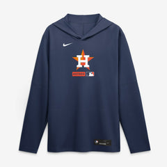 Houston Astros Authentic Collection Dri-FIT Long Sleeve Hooded T-Shirt Navy