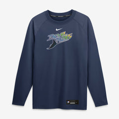 Tampa Bay Rays Authentic Collection Game Time Raglan Long Sleeve T-Shirt Navy
