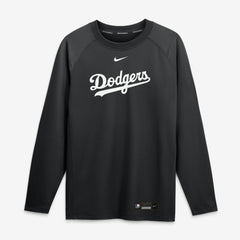 Los Angeles Dodgers Authentic Collection Game Time Raglan Long Sleeve T-Shirt Black