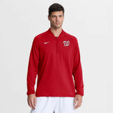 Washington Nationals Authentic Collection Dri-FIT Raglan Half-Zip Pullover Red