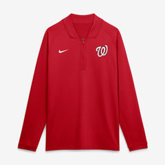 Washington Nationals Authentic Collection Dri-FIT Raglan Half-Zip Pullover Red