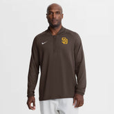 San Diego Padres Authentic Collection Dri-FIT Raglan Half-Zip Pullover Brown