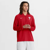 Philadelphia Phillies Authentic Collection Dri-FIT Raglan Half-Zip Pullover Red