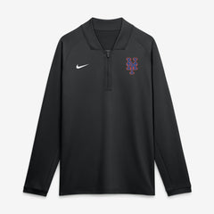 New York Mets Authentic Collection Dri-FIT Raglan Half-Zip Pullover Black