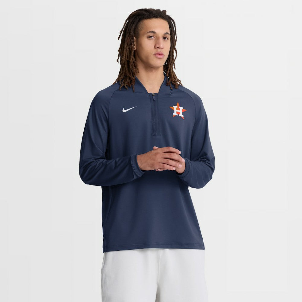 Houston Astros Authentic Collection Dri-FIT Raglan Half-Zip Pullover Navy