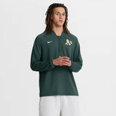 Athletics Authentic Collection Dri-FIT Raglan Half-Zip Pullover Green