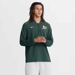 Athletics Authentic Collection Dri-FIT Raglan Half-Zip Pullover Green
