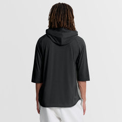 Miami Marlins Authentic Collection Flux Dri-FIT Raglan 3/4-Sleeve Hooded T-Shirt Gray