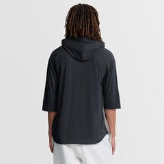 Cleveland Guardians Authentic Collection Flux Dri-FIT Raglan 3/4-Sleeve Hooded T-Shirt Gray