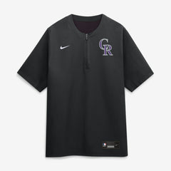 Colorado Rockies Authentic Collection Dri-FIT Quarter-Zip Windshirt Black