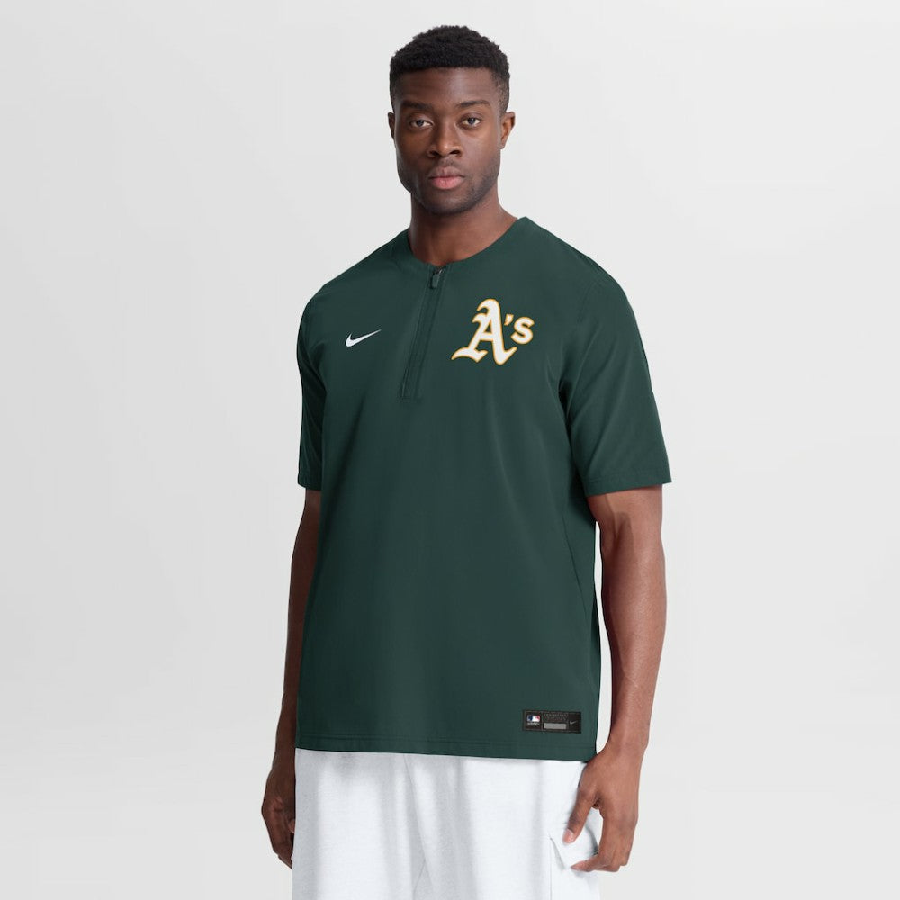 Athletics Authentic Collection Dri-FIT Quarter-Zip Windshirt Green