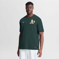 Athletics Authentic Collection Dri-FIT Quarter-Zip Windshirt Green