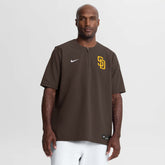 San Diego Padres Authentic Collection Dri-FIT Quarter-Zip Windshirt Brown