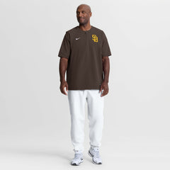 San Diego Padres Authentic Collection Dri-FIT Quarter-Zip Windshirt Brown