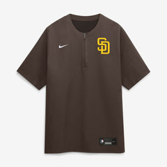 San Diego Padres Authentic Collection Dri-FIT Quarter-Zip Windshirt Brown