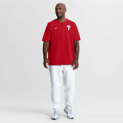 Philadelphia Phillies Authentic Collection Dri-FIT Quarter-Zip Windshirt Red