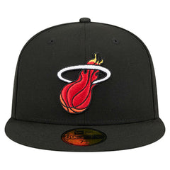Miami Heat Core Logo 59FIFTY Fitted Hat - Black on sale