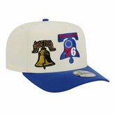 Philadelphia 76ers Illustrated Mascot 2-Toned Pre-Curved A-Frame 9FIFTY Adjustable Hat - Cream discount