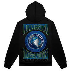 Minnesota Timberwolves Authmade Vintage Metal Premium Heavyweight Pullover Hoodie - Black discount