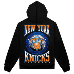 New York Knicks Authmade Vintage Metal Premium Heavyweight Pullover Hoodie - Black for sale