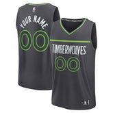 Minnesota Timberwolves Fastbreak Custom Jersey - Statement Edition - Anthracite sale