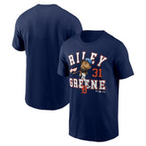 Riley Greene Detroit Tigers Hometown Caricature T-Shirt Navy