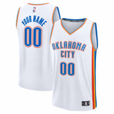 Oklahoma City Thunder Fast Break Custom Jersey - Association Edition - White sale